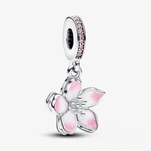 ✅New Pandora Cherry Blossom Dangle Charm